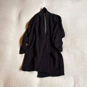 Textured Cotton Chunky Cardigan Sweater by Chris Triola